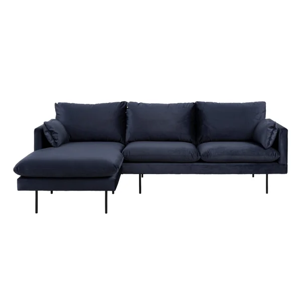 Sunderland Sofa 2 Personen mit Chaiselongue, linksgerichtet dunkelblau.