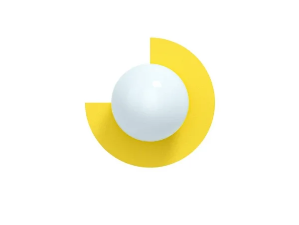 Swedish Ninja - Candy Big Circle 270 L Wandleuchte, gelb