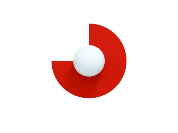 Swedish Ninja - Candy Big Circle 270 S Wandleuchte, rot