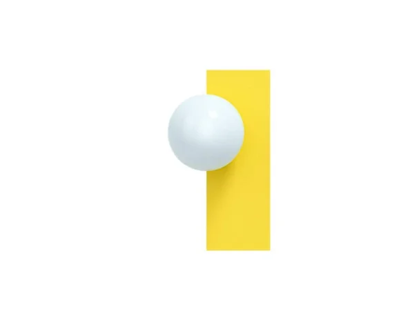 Swedish Ninja - Candy Big Rectangle S Wandleuchte, gelb