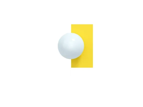 Swedish Ninja - Candy Little Rectangle S Wandleuchte, gelb