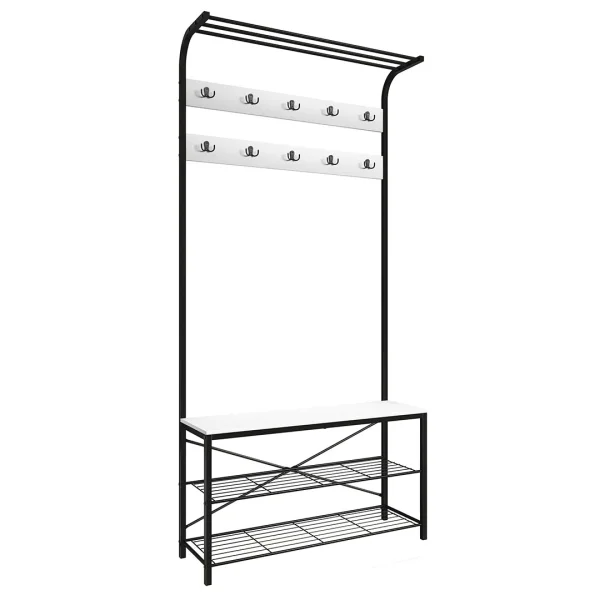 TaliroGR Wandgarderobe weiß, schwarz.