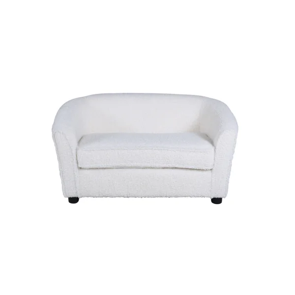 Teddy Sofa 2 Personen für Kind weiß.