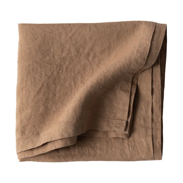 Tell Me More Tell Me More Leinentischtuch 145x145 cm Hazelnut