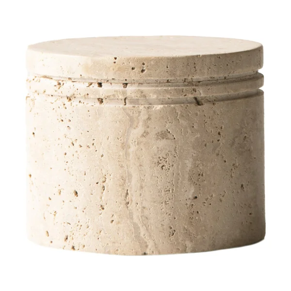 Tell Me More Travertine Dose mit Deckel Ø13cm