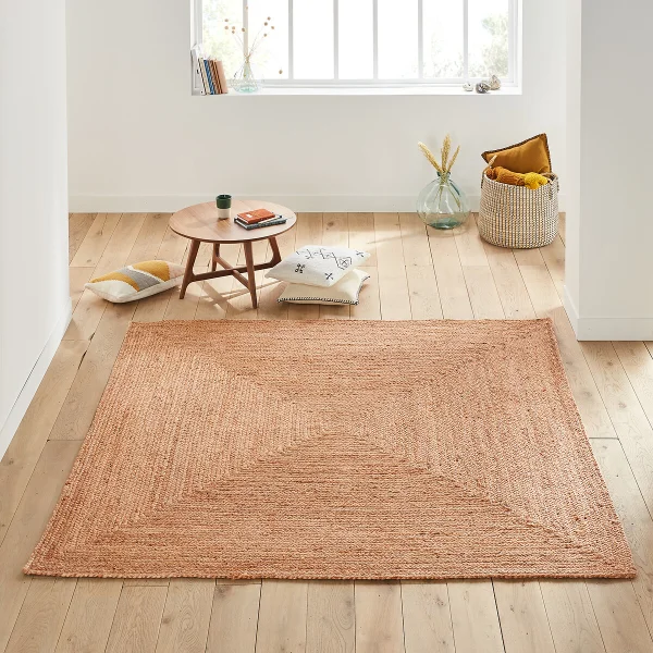 Teppich Aftas, Quadratisch, Jute