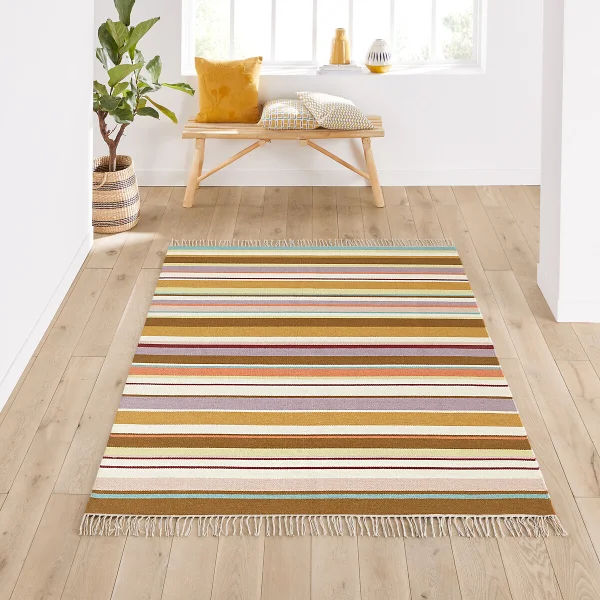 Teppich Dinae Mit Streifen, 100% Wolle