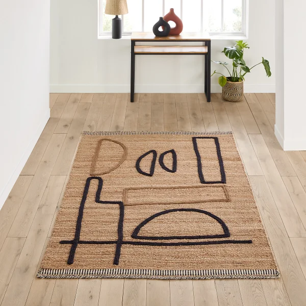 Teppich Euphie, Jute Mit Flechtmotiven