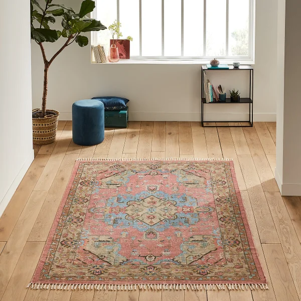Teppich Lexy In Vintage-optik, Baumwolle