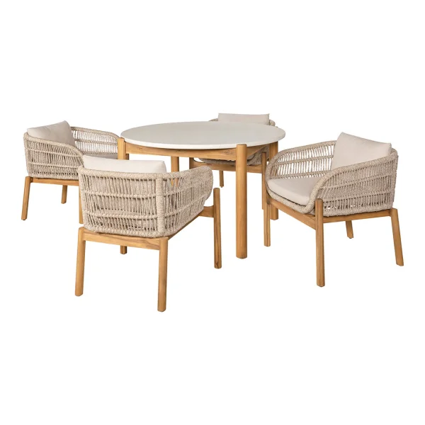 Terracina Gartenset Mit 5 Teilen braun, beige.