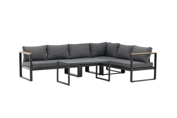 Texas Lounge-Set 2 Teile grau,schwarz.