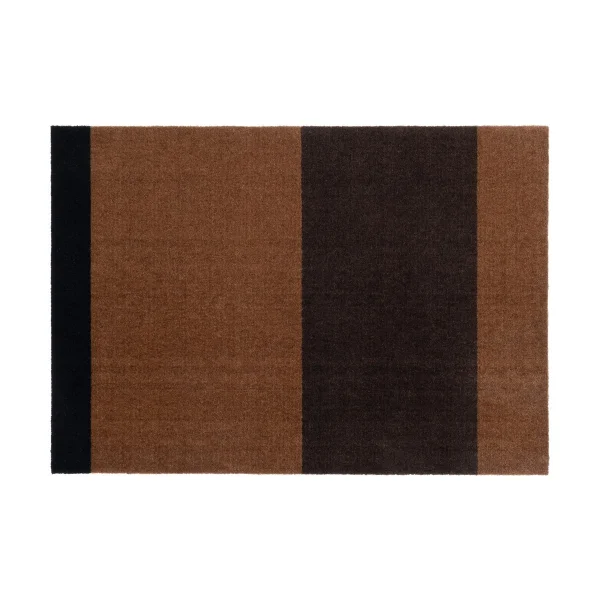 tica copenhagen Stripes Flurteppich horizontal Cognac-dark brown-black, 90x130 cm
