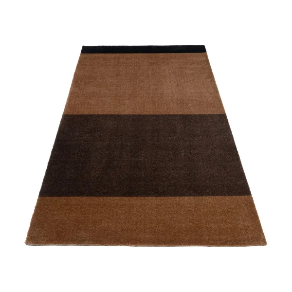 tica copenhagen Stripes Flurteppich horizontal Cognac-dark brown-black, 90x200 cm