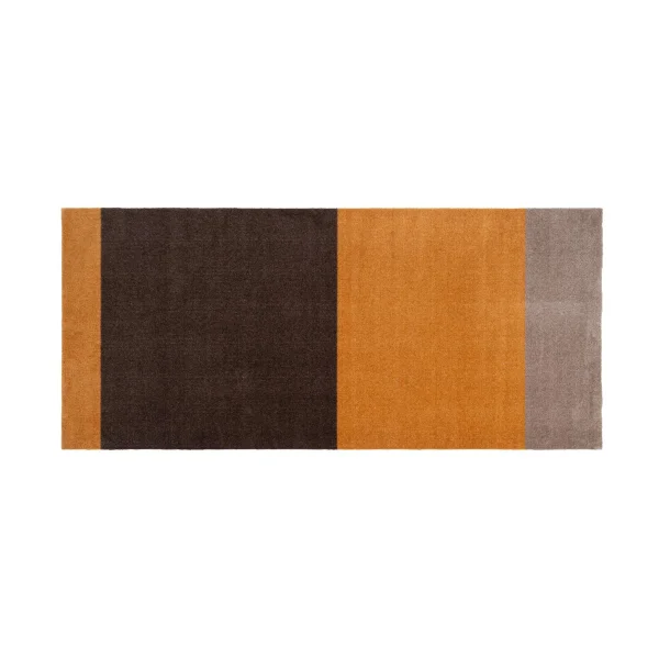 tica copenhagen Stripes Flurteppich horizontal Dijon-brown-sand, 90 x 200cm