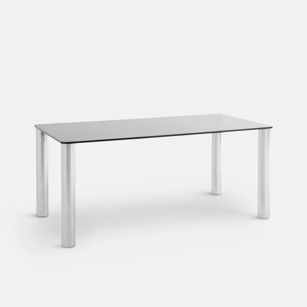 Tisch Ramcel, Verchromter Stahl Und Gehärtetes Glas