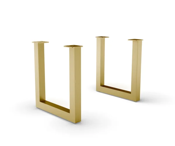 Tischgestell Edelstahl Gold Breit (2er-Set)