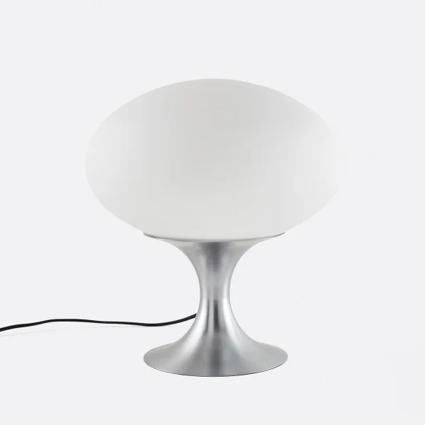 Tischlampe Merisa, Opalglas Und Verchromtes Eisen
