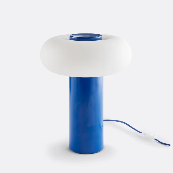 Tischlampe Omer, Eisen Und Opalglas