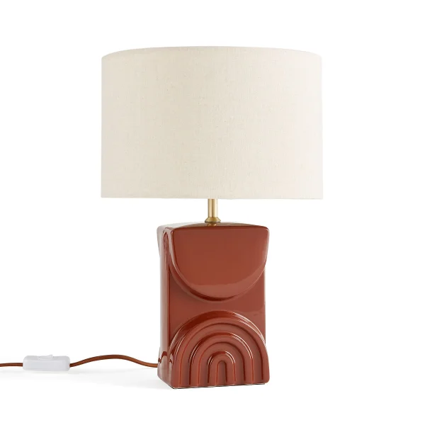 Tischlampe Topia, Keramik Und Leinen