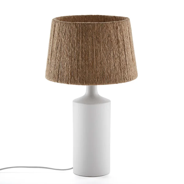 Tischlampe Yoru, Keramik Und Hanf