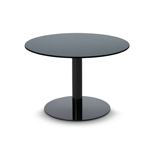 Tom Dixon Flash Couchtisch rund Schwarz-schwarzer Ständer