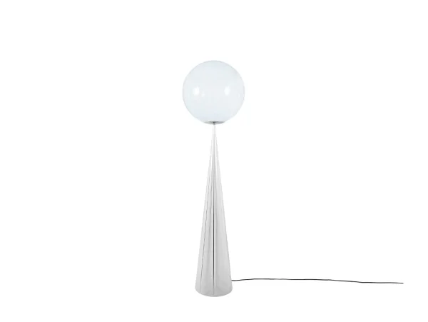 Tom Dixon - Globe Fat Stehleuchte Opal/Silver