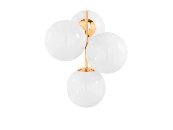 Tom Dixon - Globe Kronleuchter Mini Opal/Gold