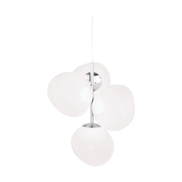 Tom Dixon Melt Chandelier mini kronleuchter LED 63,4 cm Opal-silver