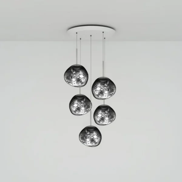 Tom Dixon - Melt Mini Round Hängelampe chrom, Ø 73cm 5-flg.