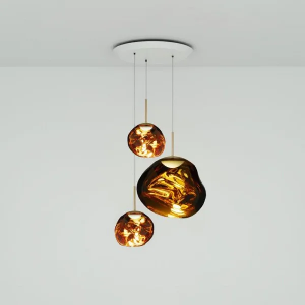 Tom Dixon - Melt Trio Round Hängelampe, Ø 81 cm, amber gold