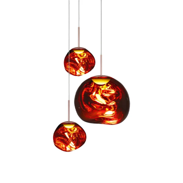 Tom Dixon - Melt Trio Round LED Pendelleuchte Kupfer