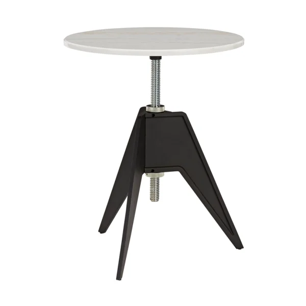 Tom Dixon Screw Café-Tisch Ø60 cm White marble-cast iron