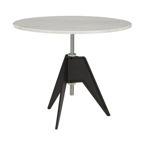 Tom Dixon Screw Café-Tisch Ø90 cm White marble-cast iron