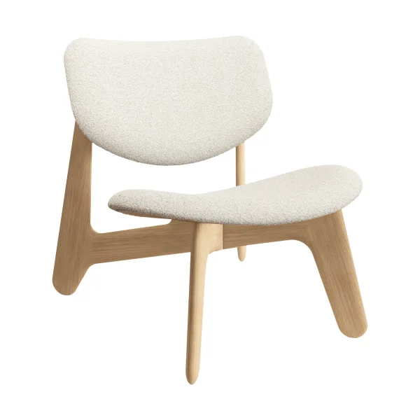 Tom Dixon Slab Loungesessel gepolsterter Sitz Natural brushed oak-Elle 0200 CMHR Natural
