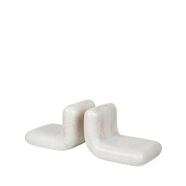 Tom Dixon - Stone Bookends 2 pcs. Bildhauerei White