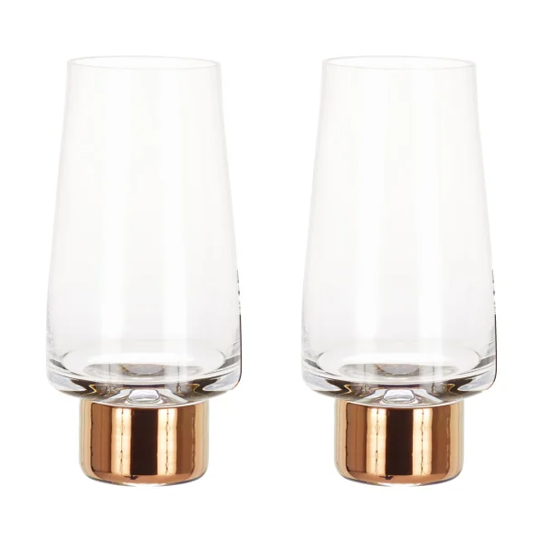 Tom Dixon Tank High Ball Trinkglas 38 cl 2er-Pack Clear-copper