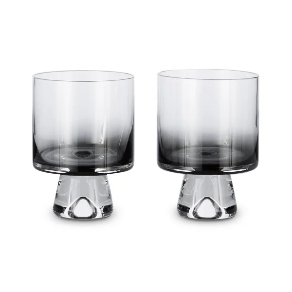 Tom Dixon Tank Wasserglas niedrig 2er-Pack Schwarz