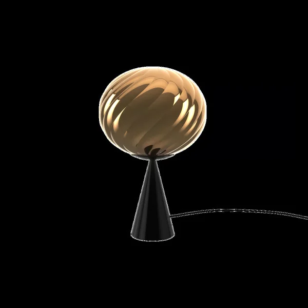 Tom Dixon Whirl cone Tablett Tischleuchte Gold-black