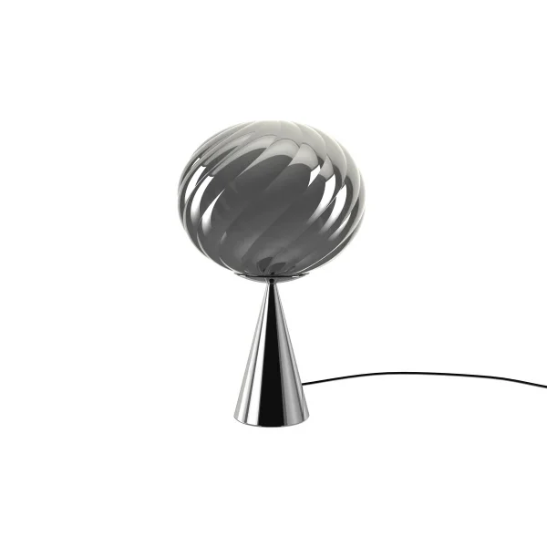 Tom Dixon Whirl cone Tablett Tischleuchte Silver-black