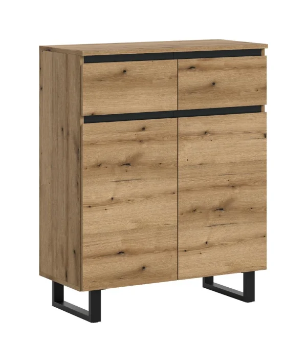 Tomasa Sideboard 2 Türen, 2 Schubladen Eiche Dekor.