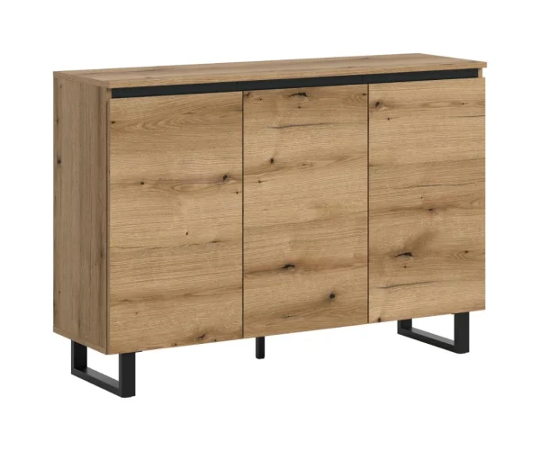 Tomasa Sideboard 3 Türen Eiche Dekor.