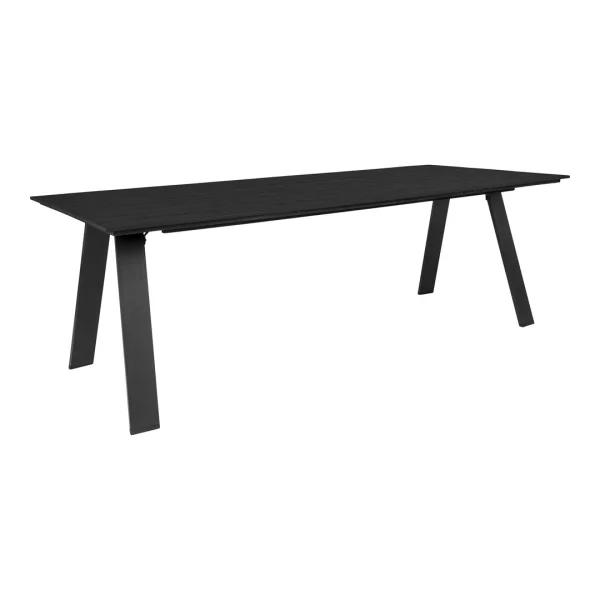 Toronto Gartentisch 100x220cm Nonwood schwarz.