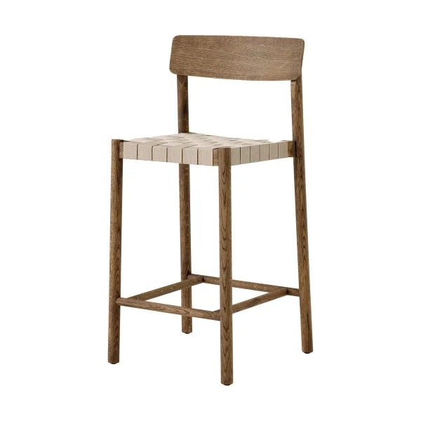 &Tradition Betty TK12 Counter Chair Barstuhl 65 cm Naturfarbenes leinen-geräucherte eiche