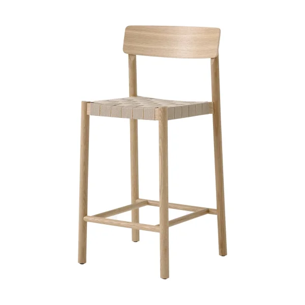 &Tradition Betty TK12 Counter Chair Barstuhl 65 cm Naturfarbenes leinen-lackierte eiche