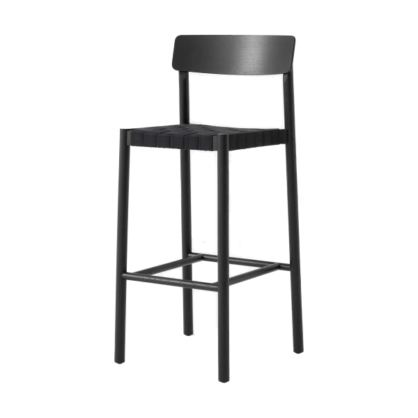 &Tradition Betty TK15 Bar Chair Barstuhl 75 cm Schwarz lackierte esche-schwarzes leinen