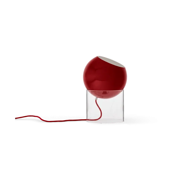 &Tradition Topan VP13 Tischleuchte 31,5 cm Clear-vermilion red