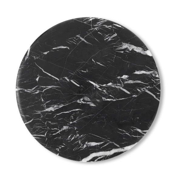 &Tradition Wire Stool VP11 Topplatte Ø38 cm Marmor Nero Marquina