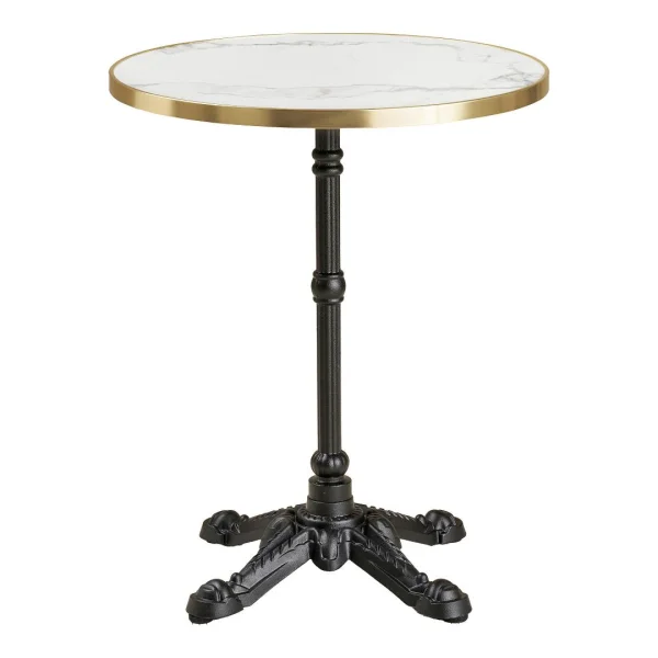 Trine CaféTisch Ø60cm Marmor Dekor weiß.