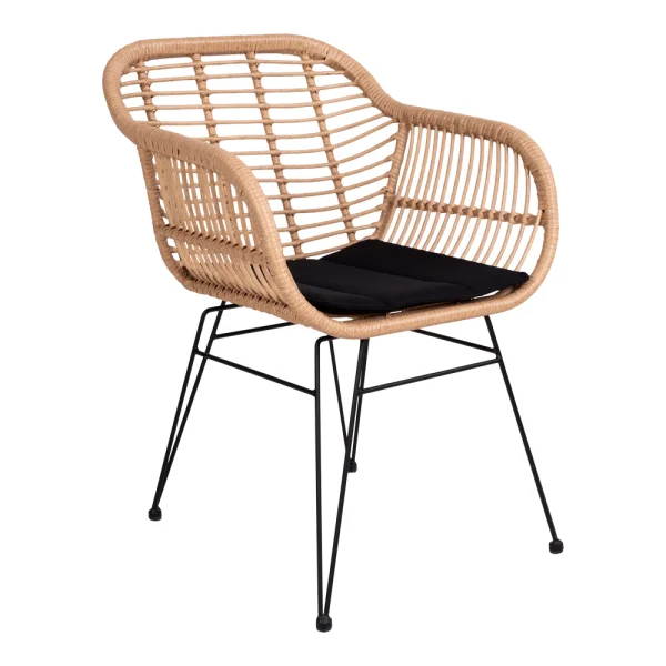 Trish Sessel mit Kissen, Rattan natur.