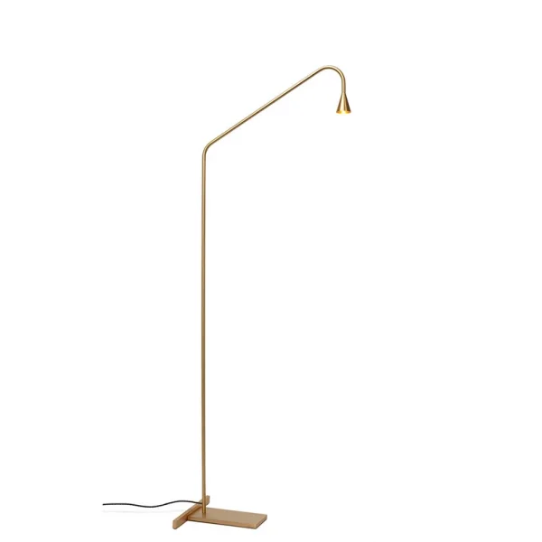 Trizio21 - Austere F Stehleuchte Messing Trizo21